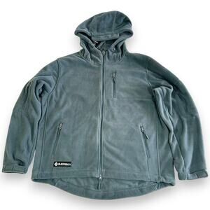 BAERSkin Tactical Fleece Jacket Men XXL Gray Hood Full Zip Pockets Baerskin 4.0